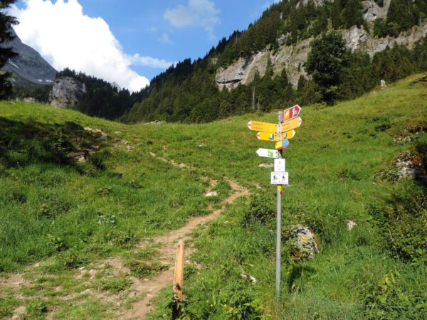 Signposts as digital hiking guides